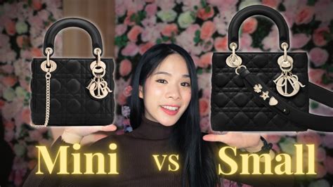 lady dior mini celebrity|Lady Dior mini vs small.